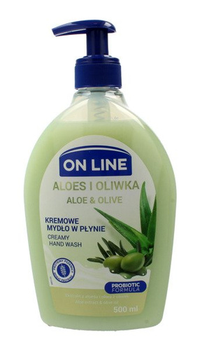 On Line Mydło kremowe w dozowniku Aloes i Oliwka  500ml