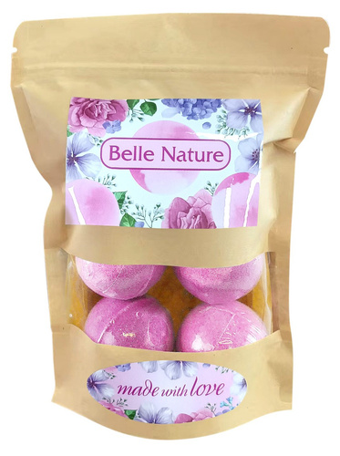 BELLE NATURE Musujące Kule do Kąpieli Leśne Jagody 6x50g