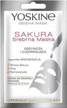 Yoskine Geisha Mask Sakura Srebrna Maska na tkaninie odżywcza i ujędrniająca  20ml