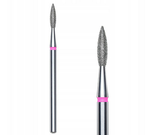 Staleks - Frez diamentowy płomyk do paznokci 2,1/8mm FA11R021/8 ostry czerwony