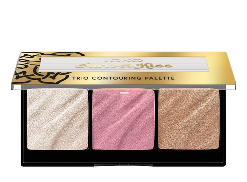 JOKO Paletka do konturowania Sunset Kiss - róż, rozświetlacz i bronzer