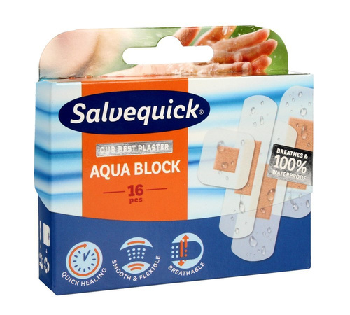 Salvequick Plastry Aqua Block-16szt