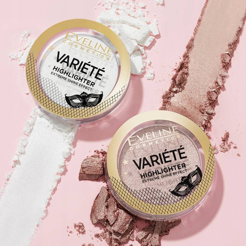 Eveline Variete Rozświetlacz do twarzy prasowany 02 extreme shine effect 5g