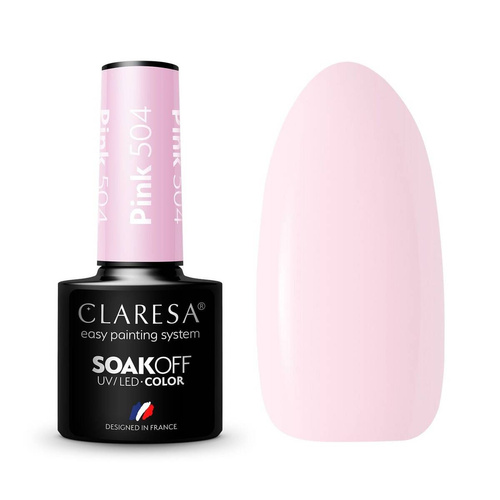 CLARESA Lakier hybrydowy Pink nr 504 5g