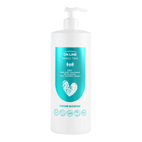 ON LINE Family Time Żel 3w1 do mycia ciała, włosów i twarzy - Sublime Blossom 850 ml