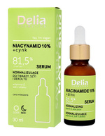Delia Cosmetics NIACINAMIDE 10%+ZINC Serum normalizujące do twarzy,szyi i dekoltu na dzień i noc 30ml