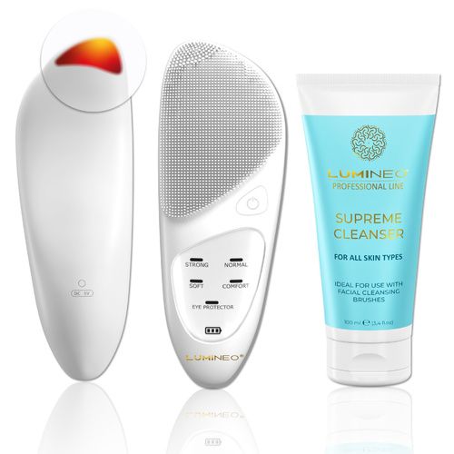 LUMINEO Professional Line Sonic Thermo Brush + Żel do twarzy dla wszystkich typów cery
