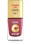 Delia Cosmetics Coral Hybrid Gel Emalia do paznokci nr 18 marsala 11ml