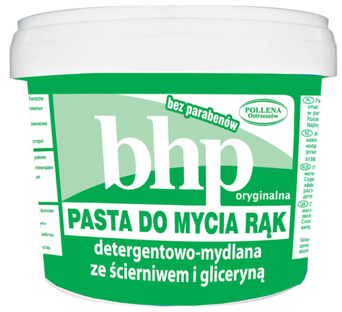 BHP Pasta do mycia rąk detergentowa-mydlana ze ścierniwem i gliceryną 500ml