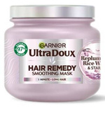 GARNIER Ultra Doux Maska do włosów długich Replumping Rise Water & Starch (woda ryżowa i skrobia) 340ml