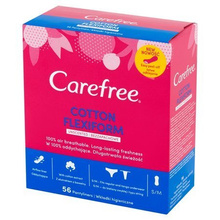 Carefree Cotton Flexiform Wkładki higieniczne Unscented-bezzapachowe-56szt