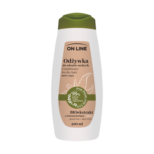 On Line From Plants With Love Odżywka do włosów BIOekstrakt z Zielonej Herbaty i Aloes 400ml