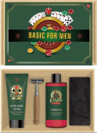 Aurora 4-elementowy zestaw prezentowy dla mężczyzn - Casino Box Eukaliptus