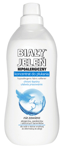 Biały Jeleń Płyn do płukania tkanin hipoalergiczny koncentrat 1000ml