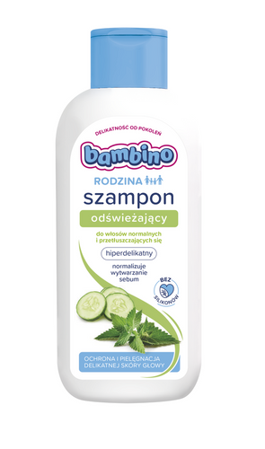 Bambino Rodzina Szampon do włosów odświeżający - włosy normalne i przetłuszczające się  400ml