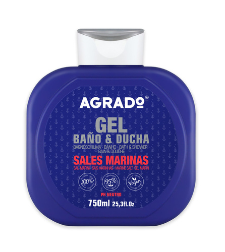 AGRADO Żel pod prysznic z solą morską 750 ml