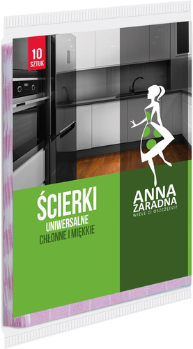 ANNA ZARADNA Ścierki uniwersalne - mix kolorów-10szt