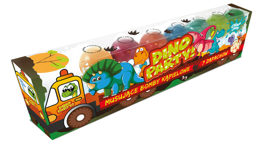 CHLAPU CHLAP Musujące Bomby do kąpieli  Dino Truck 7 szt