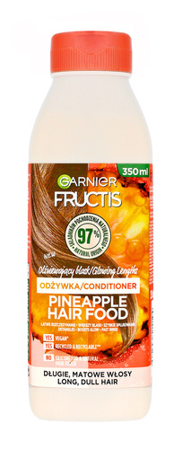 Fructis Hair Food Pineapple Odżywka olśniewający blask do włosów długich i matowych 350ml