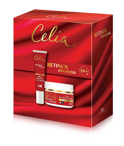 CELIA Zestaw prezentowy Retinol Elastyna (krem 50+ na dzień i noc + krem pod oczy)