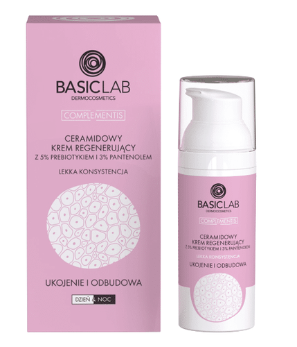 BasicLab Ceramidowy Krem Regenerujący o Lekkiej Konsystencji 50 ml