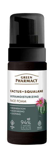 Green Pharmacy Kaktus Skwalan Ultranawilżająca Pianka do Mycia Twarzy 150 ml