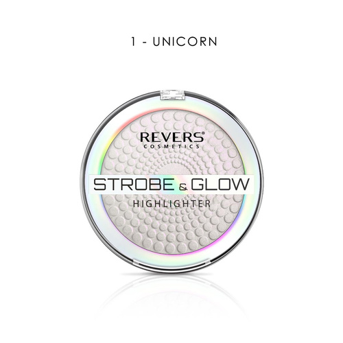 REVERS Puder rozświetlający STROBE & GLOW HIGHLIGHTER  01 Unicorn 8 g