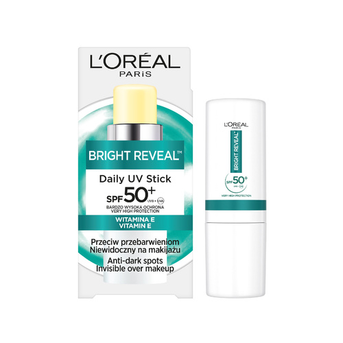LOREAL Bright Reveal Sztyft do twarzy UV przeciw przebarwieniom SPF50+ 9 ml
