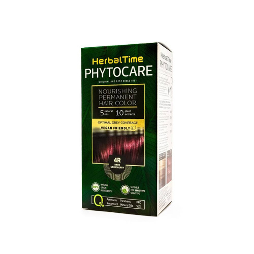 Herbal Time Phytocare Farba do włosów naturalna 4R Dark Sourcherry