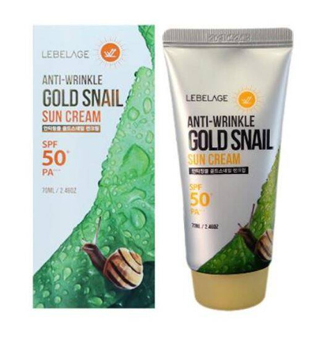 LEBELAGE Krem do twarzy SPF 50+ Przeciwzmarszczkowy Ślimak 70 ml