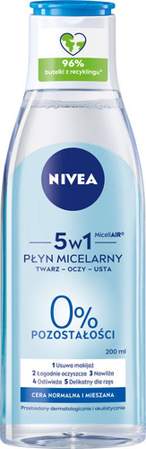 Nivea Płyn micelarny do demakijażu do cery normalnej i mieszanej  200ml