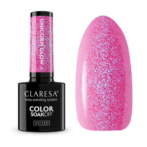 CLARESA Lakier hybrydowy Unicorn Glow 04 - 5 g