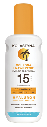 KOLASTYNA Emulsja do opalania SPF15+ w sprayu - Ochrona i nawilżenie 200 ml