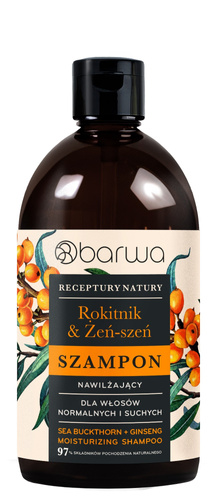 BARWA Szampon Nawilżający Rokitnik & Żeń-Szeń do Włosów Normalnych i Suchych