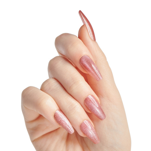 KISS Fantasy Magnetic Long Coffin Pink Nail Tips