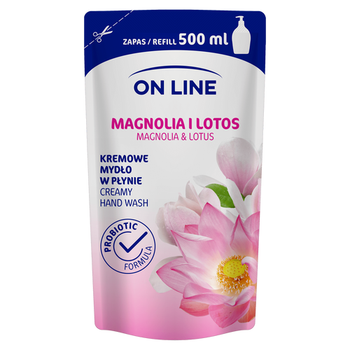 On Line Mydło kremowe w płynie Magnolia i Lotos - uzupełnienie  500ml