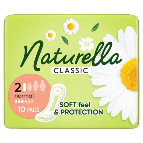 NATURELLA Classic Podpaski Normal 10 szt. ze skrzydełkami