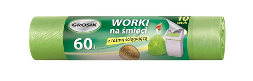 Sarantis Jan Niezbędny Grosik Worki na śmieci z taśmą 60L-10szt
