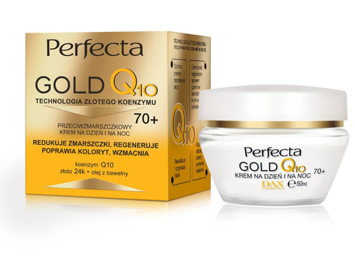 PERFECTA Gold Q10 Krem przeciwzmarszczkowy na dzień i na noc 70+ 50 ml