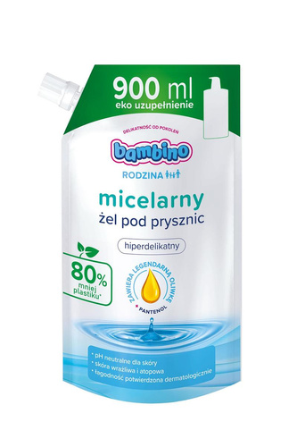 Bambino Rodzina Micelarny Żel pod prysznic hiperdelikatny - zapas 900ml