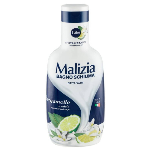  Malizia Płyn do kąpieli Bergamotka i Szałwia 1000 ml