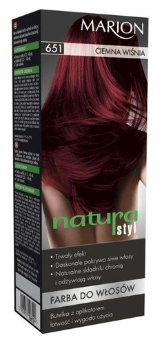 Marion Farba do włosów Natura Styl nr 651 ciemna wiśnia