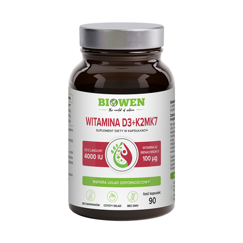 Biowen Witaminy D3+K2MK7 w kapsulkach  90kaps