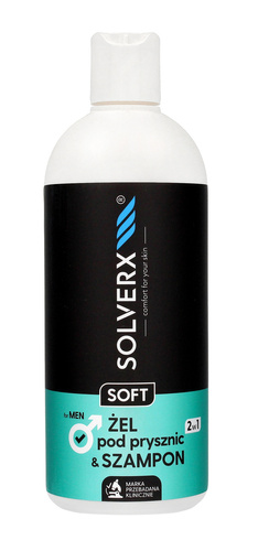 SOLVERX Sensitive Skin Men Żel pod prysznic i Szampon 2w1 400ml