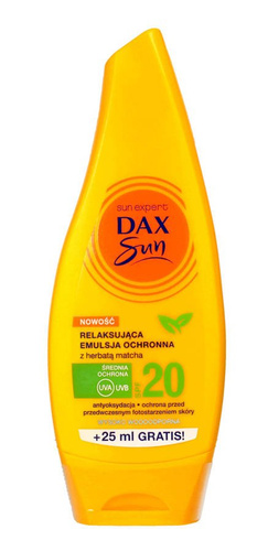 Dax Sun Relaksująca Emulsja ochronna z herbatą matcha SPF 20  175ml