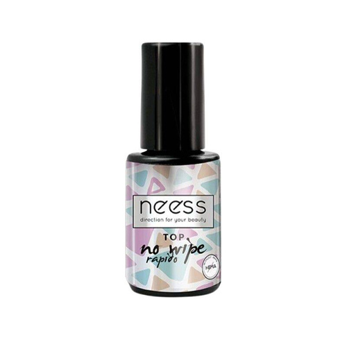 Top do lakierów hybrydowych Neess Top No Wipe Rapido Hema Free 4 ml