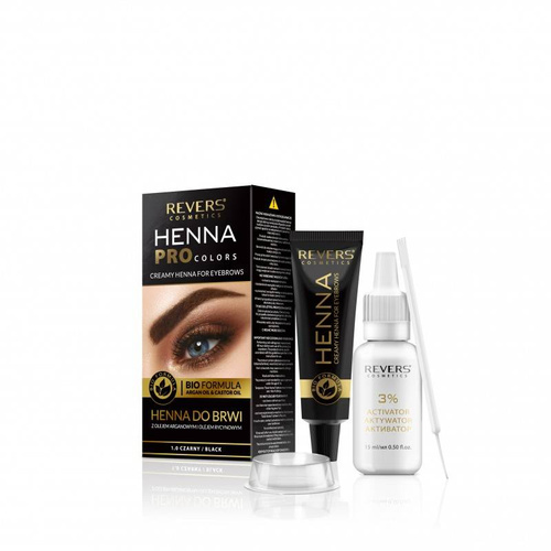 REVERS Kremowa Henna do brwi Pro Colors 1.0 czarna 1op.