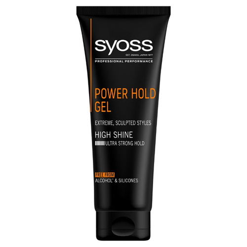 SYOSS MEN POWER HOLD mocny żel do włosów kręconych 250ml
