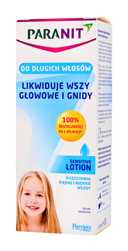 PARANIT Sensitive Lotion eliminujący wszy i gnidy do włosów długich  150ml