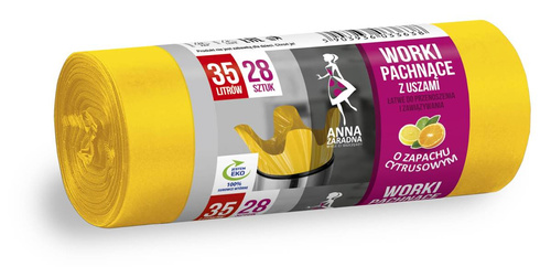ANNA ZARADNA Worki na śmieci z uszami - zapach CYTRUSÓW 35L-28szt.